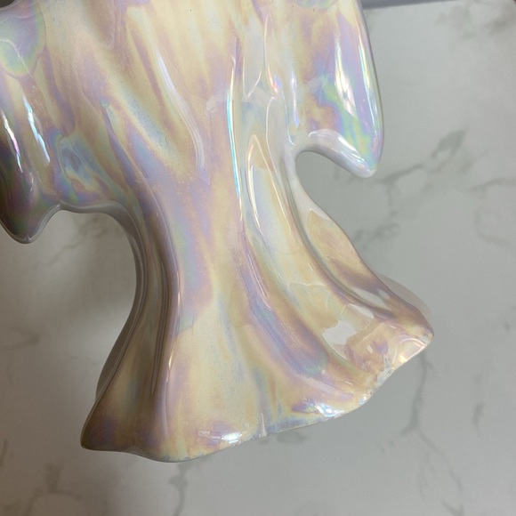 New Viral Bath & Body Works White Iridescent Ghost Pedestal 3-Wick Candle Holder - Picture 6 of 6